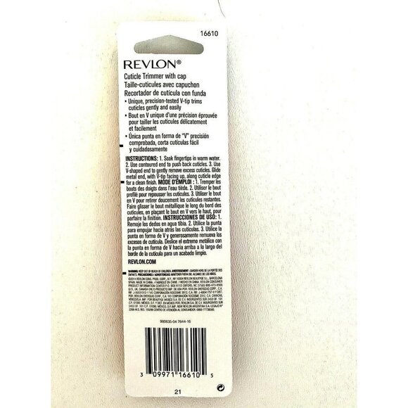 Revlon Stainless Steel Cuticle Trimmer with Cap New - Picture 2 of 2